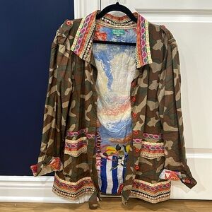 Antica Santoria camo and printed jacket